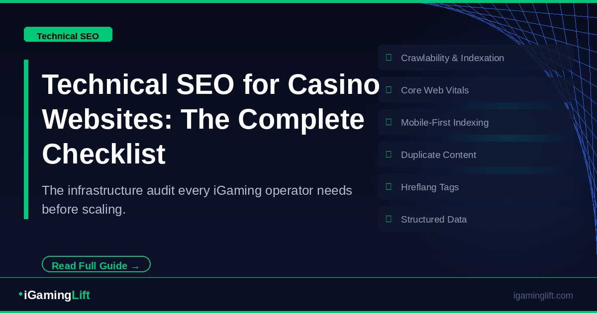 Technical SEO for Casino Websites The Complete Audit Checklist